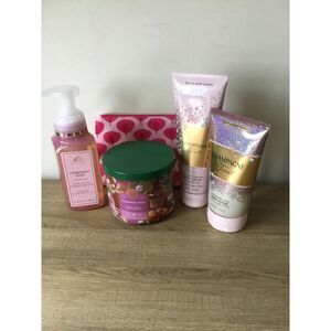 Bath & Body Works Champagne Toast Candle, Hand Soap, Body Scrub, Body Cream PLUS